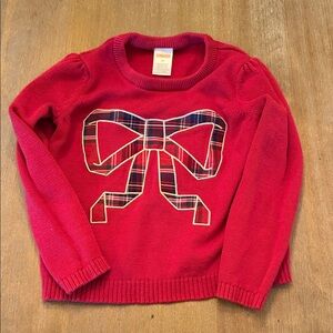 Gymboree Red Sweater with Plaid Bow